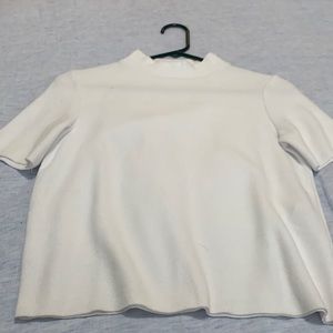 Zara white short sleeve, lightweight sweater, size small